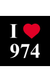 Sticker I love 974