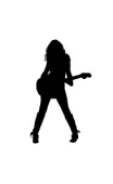 Sticker fille guitare