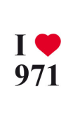 Sticker I love 971