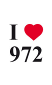 sticker I love 972