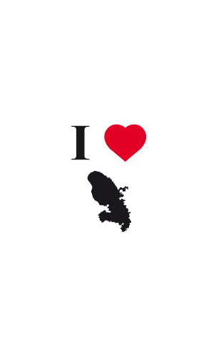 Sticker I love Martinique