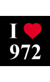 sticker I love 972