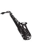 Sticker Saxophone Vintage