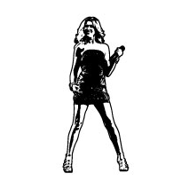 Sticker chanteuse 2