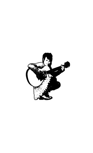 Sticker fille guitariste