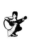 Sticker fille guitariste