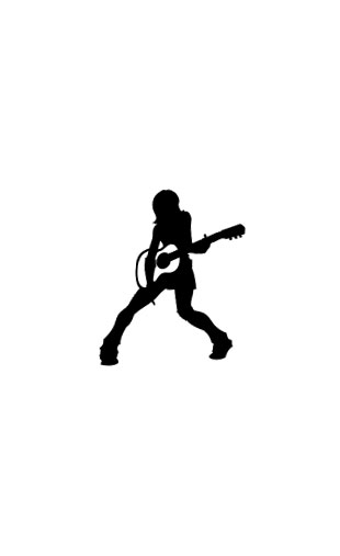 Sticker guitare girl