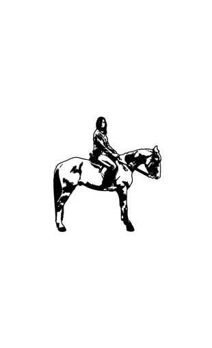 Sticker cheval cavaliere