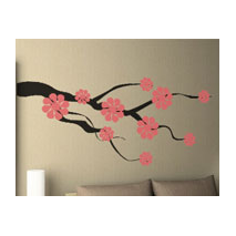 Sticker branche fleur
