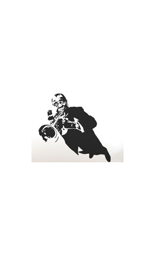 Sticker trompettiste jazz