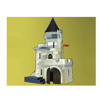 Sticker chateau fort chevalier