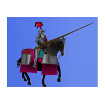 Sticker chevalier Ã  cheval