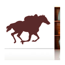 Sticker cheval galop