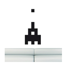 Sticker space invader