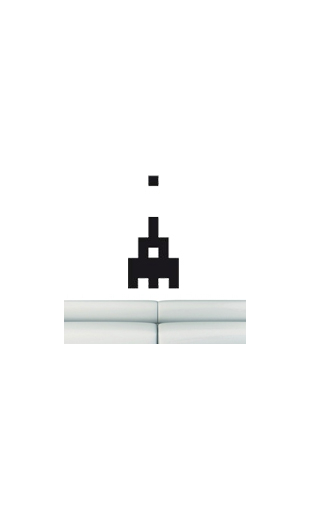 Sticker space invader