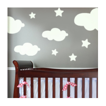 Sticker Etoiles & Nuages Uni