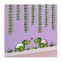 Sticker univers tortue