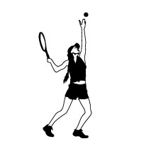 Sticker Joueuse Tennis