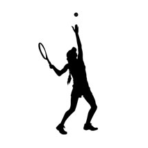 Sticker service tennis