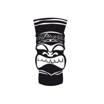 Sticker tiki polynÃ©sien3
