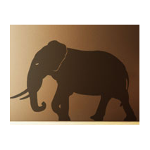 Sticker Ã©lÃ©phant silhouette