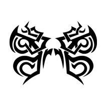 Sticker tribal Papillon