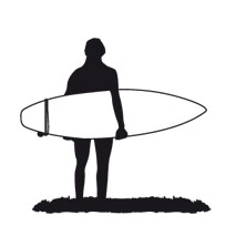 Sticker surfeur