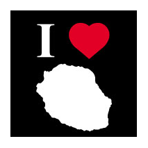 Sticker I love La RÃ©union