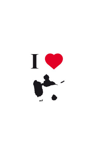 sticker I love Guadeloupe