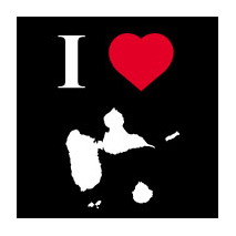 sticker I love Guadeloupe