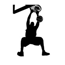 Sticker basketball dunk