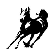 Sticker cheval au galop