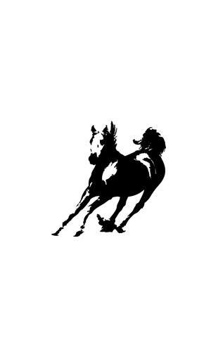 Sticker cheval au galop