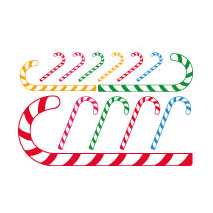 Sticker NoÃ«l sucre d'orge